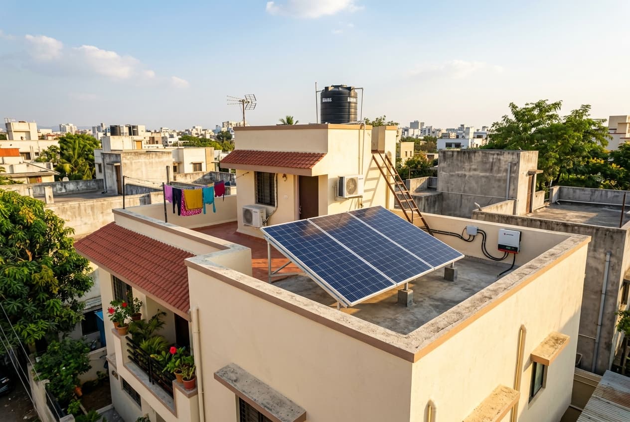 Compact residential on-grid system